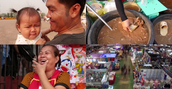 老挝，老挝市场，老挝市井生活