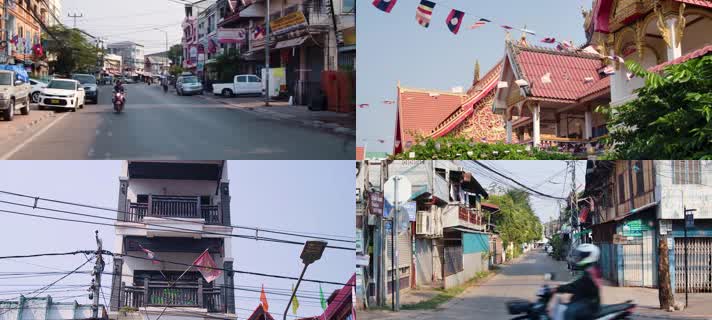 老挝，老挝马路市场，佛教市井生活