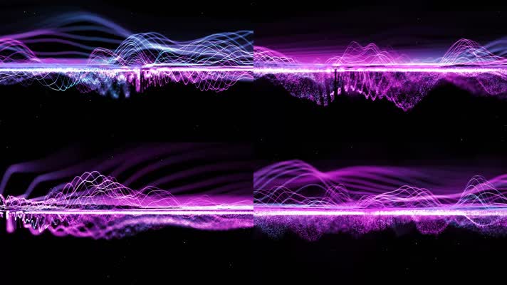 大自然优美纯音乐可视化音频谱图形歌曲合成