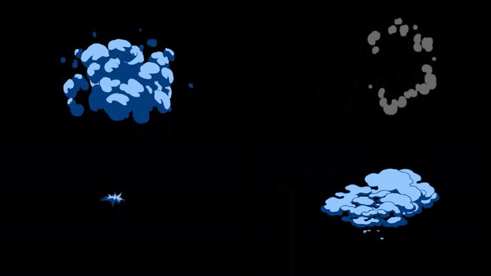 MG卡通烟雾风格动画