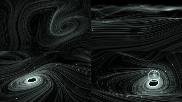 抽象螺旋线条粒子背景