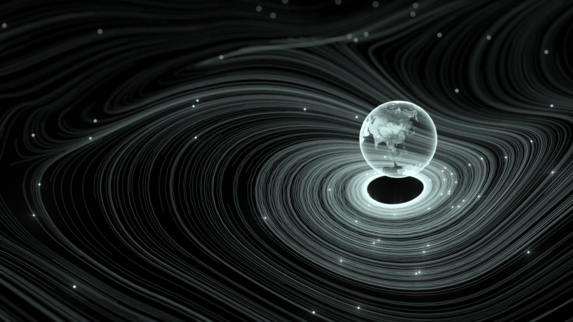 抽象螺旋线条粒子背景