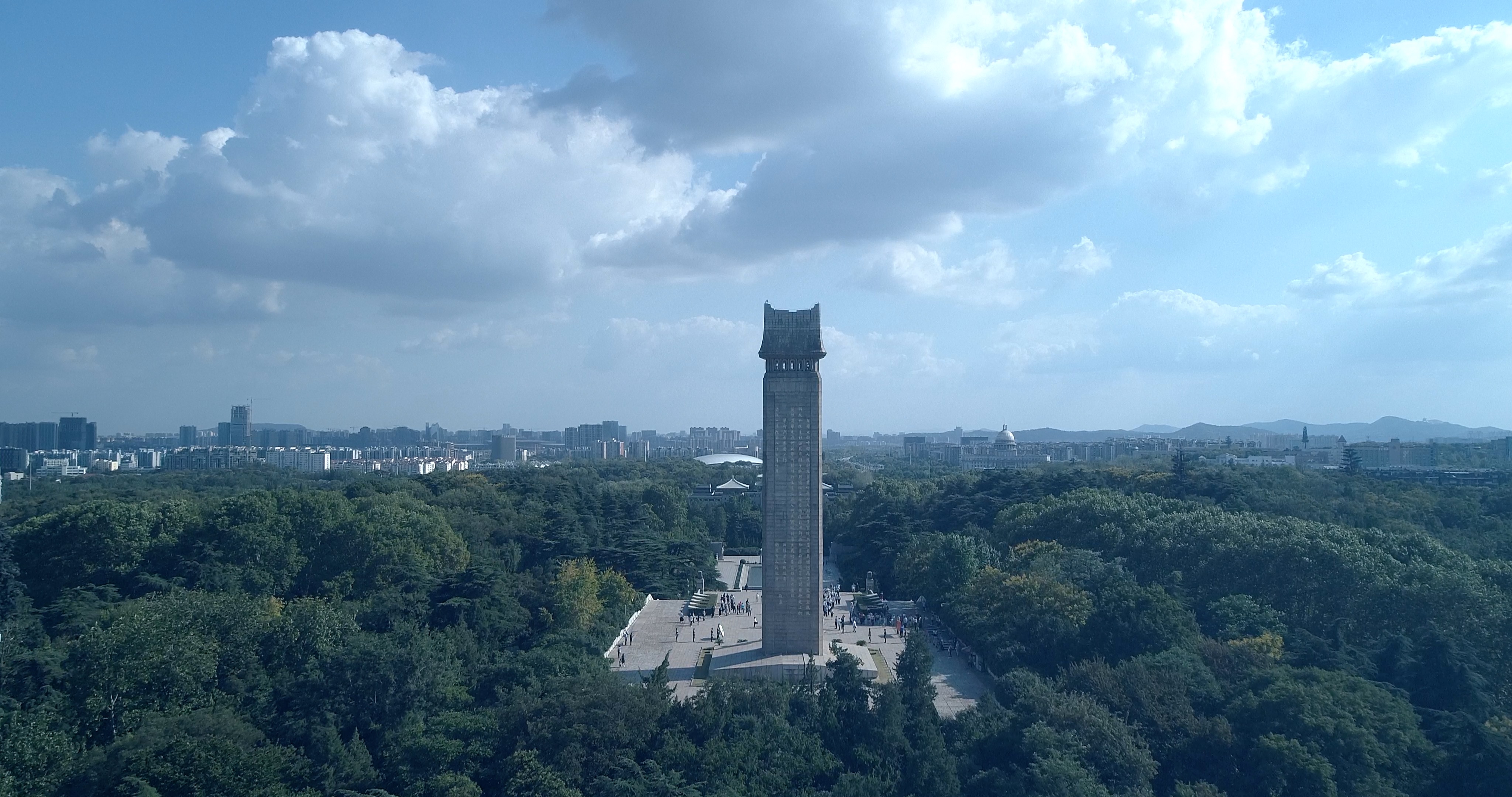 雨花台航拍4k 雨花台 雨花英烈 纪念碑 