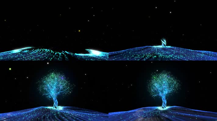 粒子树 发光树 生态树 c4d工程