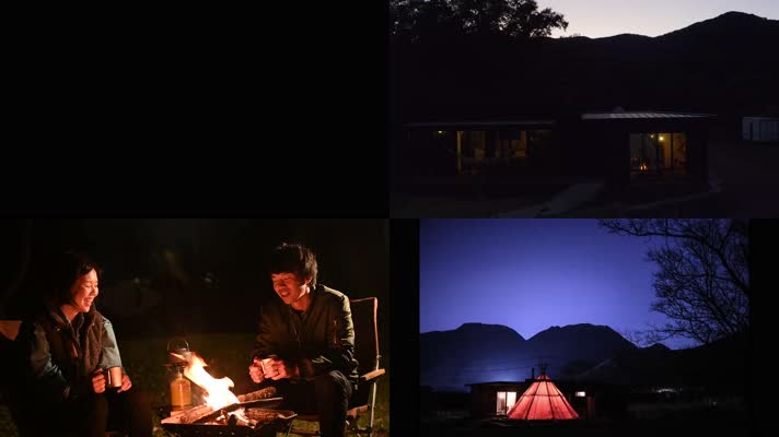 露营野营，户外活动，休闲生活