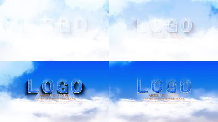 闪闪发光的LOGO展示AE模板