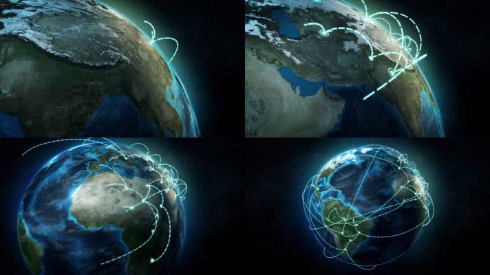 全球世界5G网络辐射连线