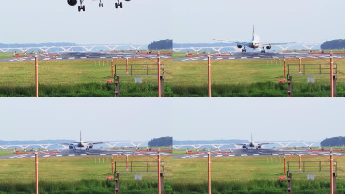 【4K】机场飞机降落