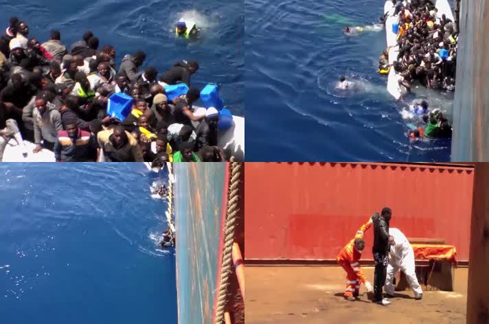 人道主义，反战人权，难民偷渡救援船