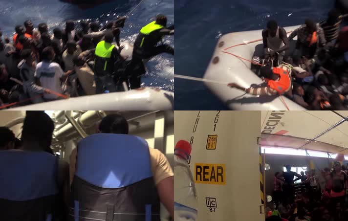 人道主义，反战人权，难民偷渡救援船