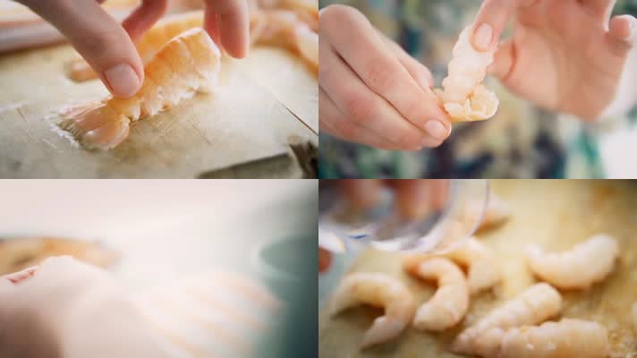 剥大虾创意美食视频