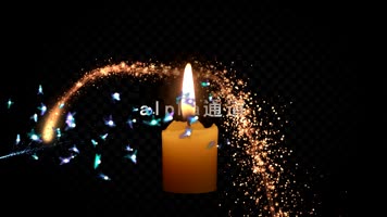 烛光萤火虫星光透明通道素材包 烛光萤火虫星光透明通道素材包