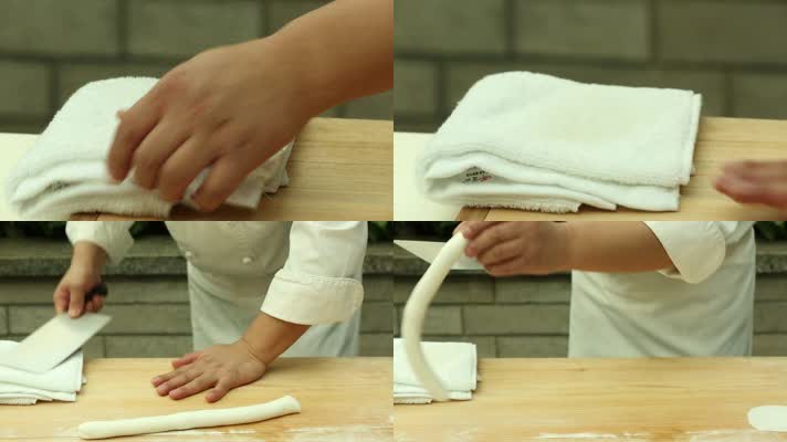 擀皮 和面 包饺子 饺子皮 厨师 (11