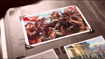 大气震撼100周年翻页纪念片头