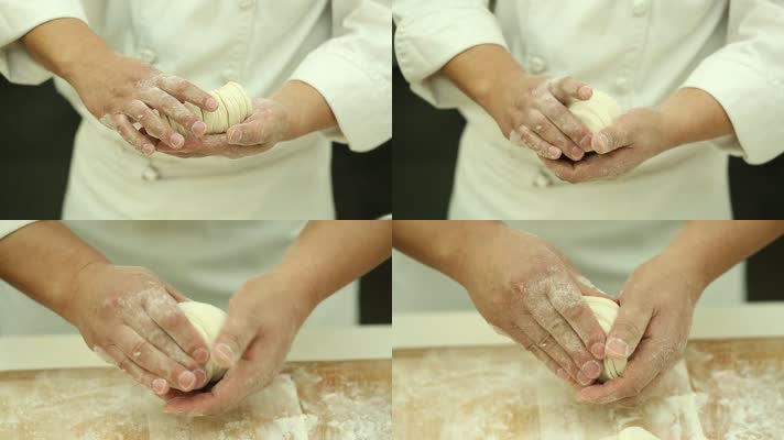 擀皮 和面 包饺子 饺子皮 厨师 (26
