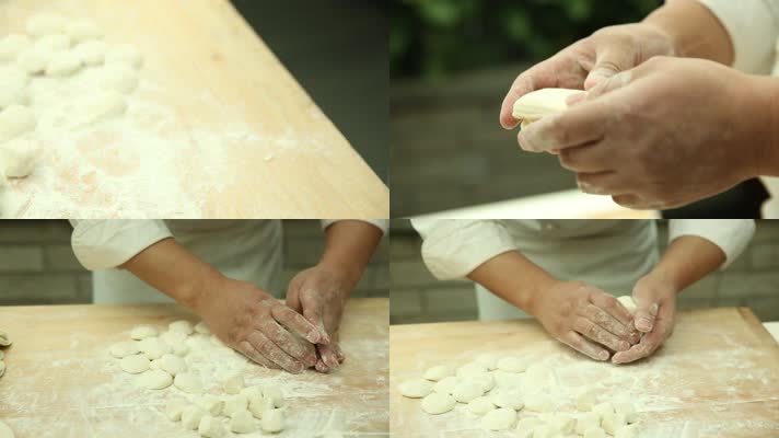 擀皮 和面 包饺子 饺子皮 厨师 (5)