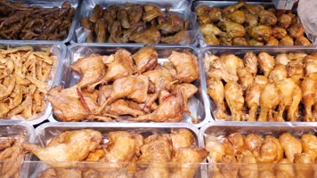 熟食卤肉卤货4k实拍素材