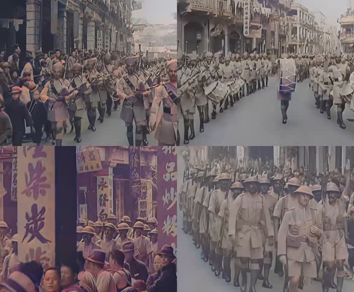 1932年民国时期，英国雇佣的印度兵