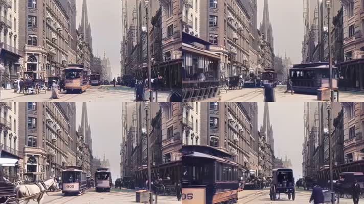 1896年纽约街头景象