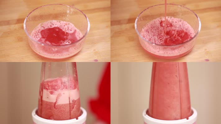 西瓜汁 榨汁 搅拌机 榨汁机 自制 冰激