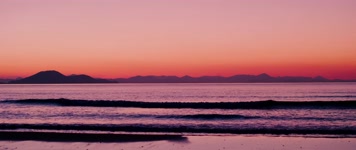 黄昏海滩海滨海岸宁静梦幻梦境，4K唯美意境