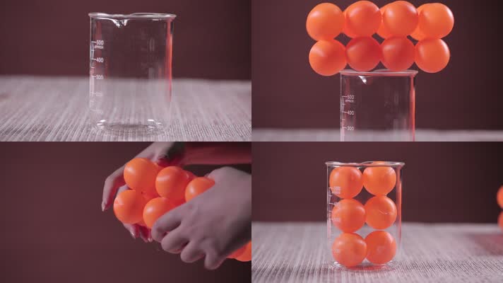 乒乓球 烧杯 分子实验 氨基酸 肽 蛋白