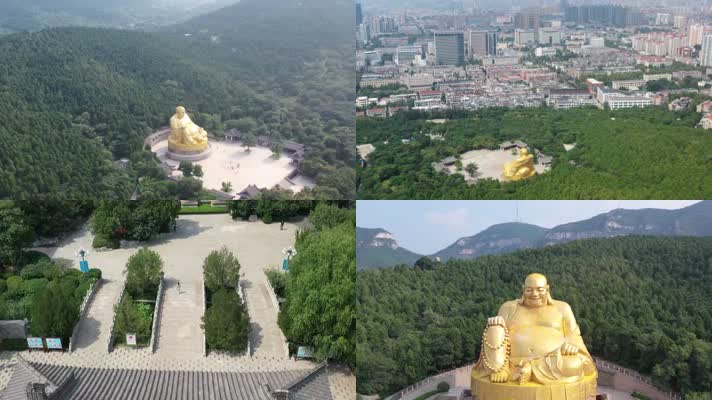 4K济南千佛济南地标城市宣传旅游航拍