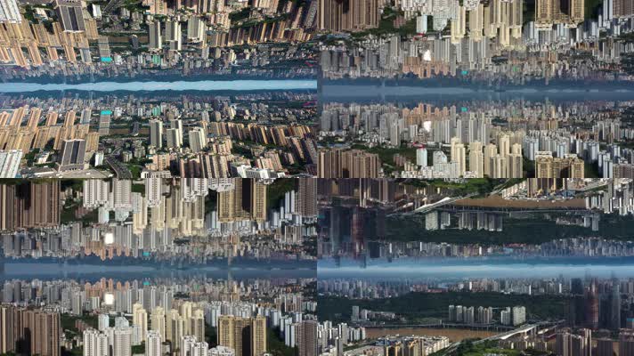 重庆城市全景逆世界3D盗梦空间素材4