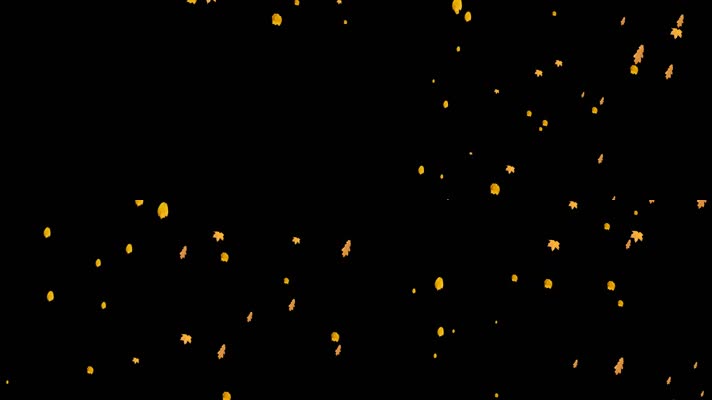 黄叶秋叶飘落透明通道视频