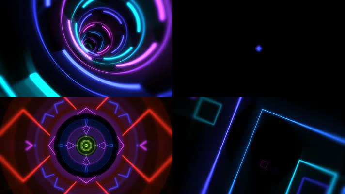 酒吧VJ动感舞台背景粒子光线变幻