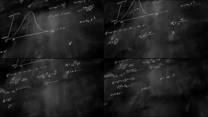 黑板数字数学算式公式