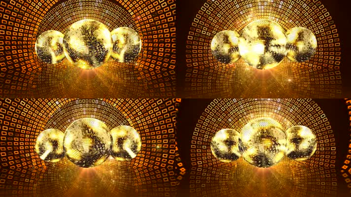 黄金球粒子-金色灯饰-金色舞台