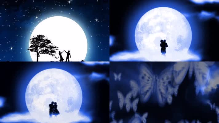 月亮上的舞蹈-大月亮国标-蝴蝶-唯美