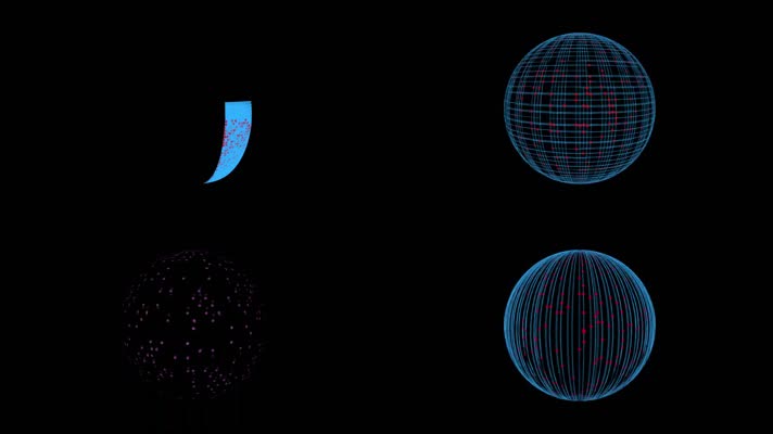 球体粒子点线动画-栏目包装