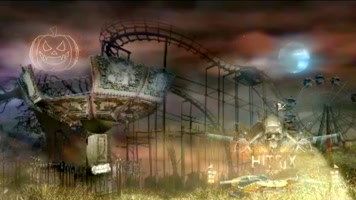 万圣节-恐怖游乐场骷髅头南瓜灯