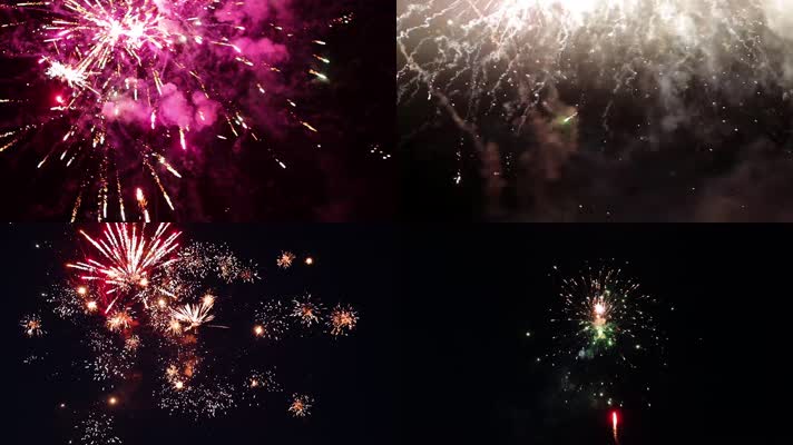 实拍烟花适合叠加夜景