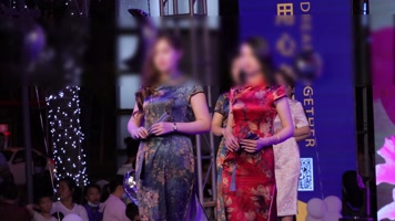 宝妈旗袍秀走台展示4k