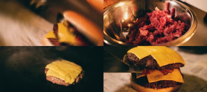 汉堡，做汉堡，美味汉堡