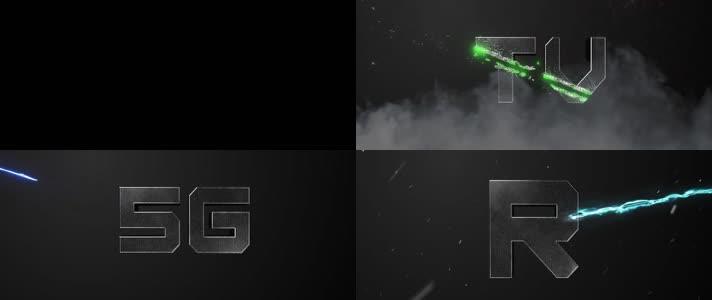 陨石击碎文字特效