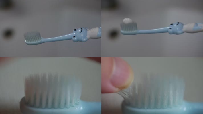 实拍儿童牙刷牙膏和漱口杯 (8)