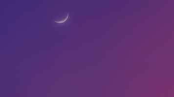 唯美月亮弯月落下延时视频素材