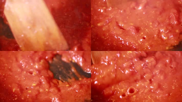实拍西红柿酱番茄沙司制作 (4)