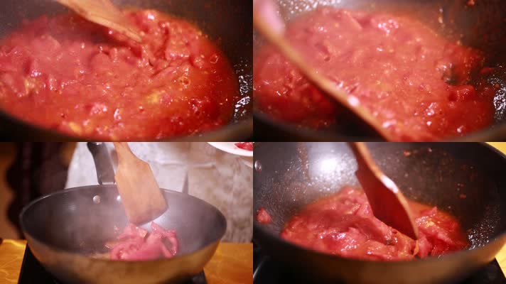 实拍西红柿酱番茄沙司制作 (3)