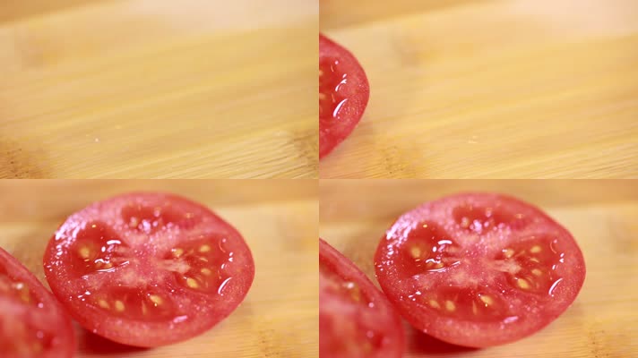 实拍西红柿切块 (3)
