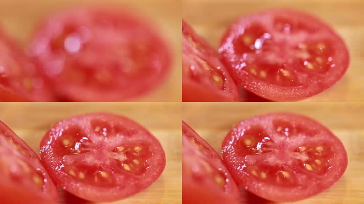 实拍西红柿切块 (6)