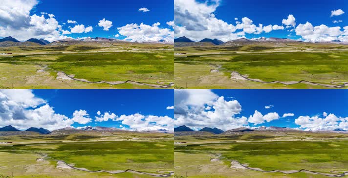 4k延时西藏高原317国道唯美自然风光素材