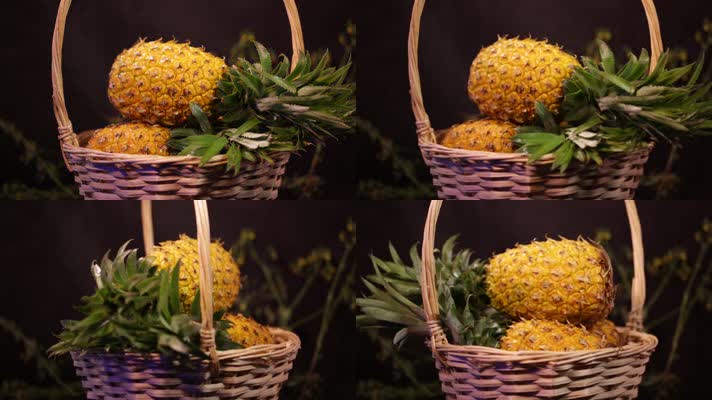实拍水果菠萝凤梨表皮 (6)
