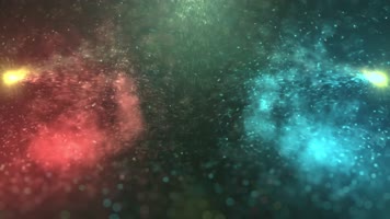 4K粒子对抗红蓝涡流全息烟雾梦幻背景