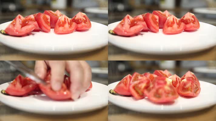 实拍开水烫番茄去皮切块 (5)