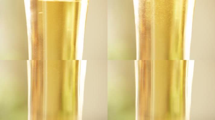 实拍玻璃杯倒啤酒泡沫丰富 (6)